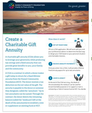 Create a Charitable Gift Annuity