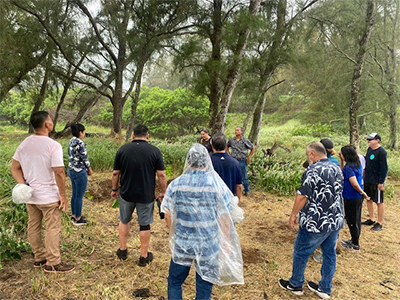 In June, members of the Iole board and leadership team visited the ahupua‘a of ‘Iole, including leaders from Hawaiian Electric Industries, American Savings Bank, and HCF.